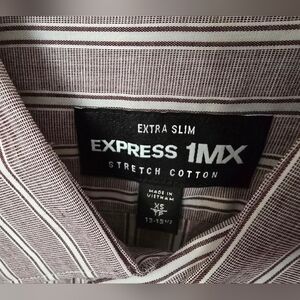 Express 1MX Extra Slim Fit Men's Shirt - Brown